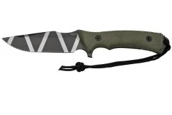ANV Knives M311 SPELTER DLC Camo Elmax, Olive Micarta Handle, Black Kydex Sheath, Cuchillo De Supervivencia