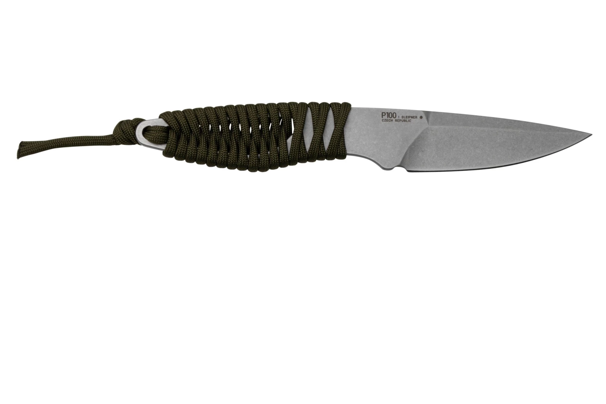 ANV Knives P100 Sleipner, Olive Paracord, P100-004, Black Kydex Sheath, Cuchillo De Cuello - Imagen 2