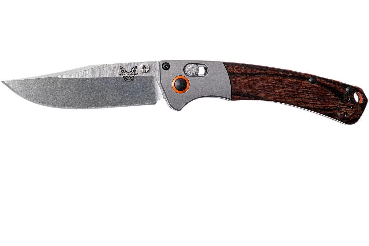 Benchmade Mini Crooked River 15085-2 Cuchillo De Caza, Madera
