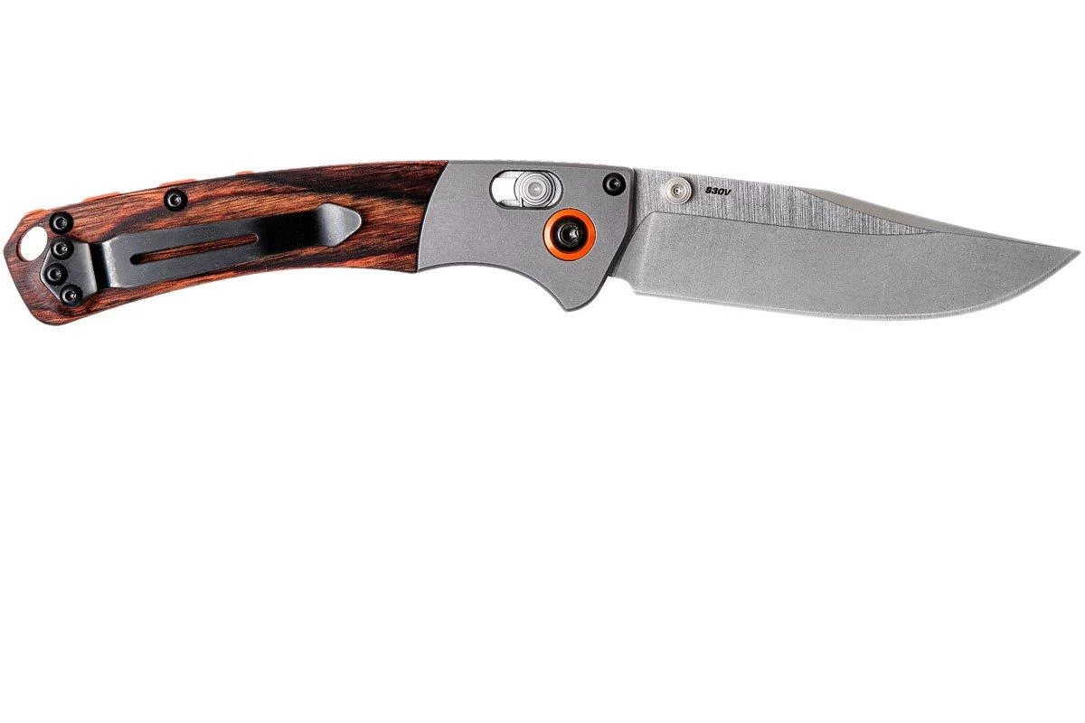 Benchmade Mini Crooked River 15085-2 Cuchillo De Caza, Madera - Imagen 2