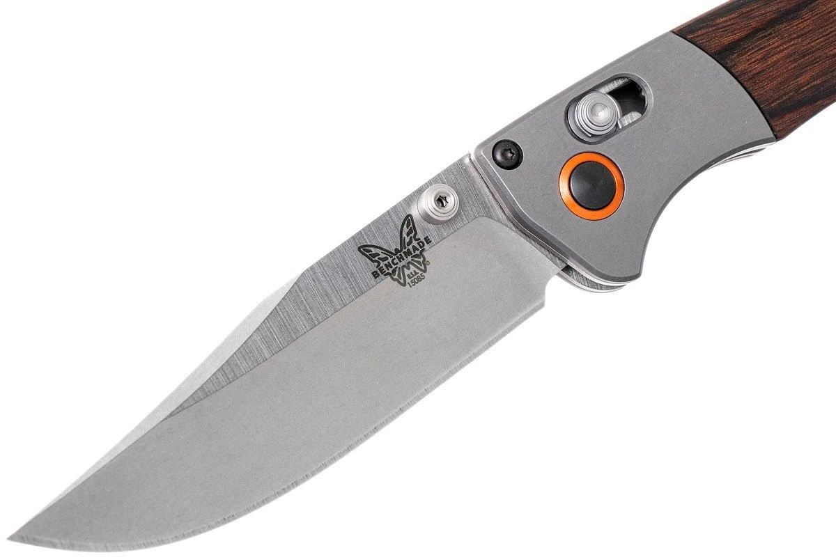 Benchmade Mini Crooked River 15085-2 Cuchillo De Caza, Madera - Imagen 3