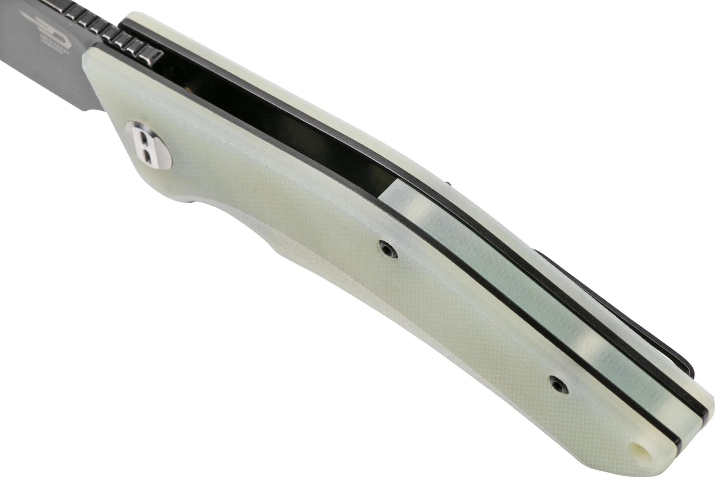 Bestech Cubis BG42E Stonewashed & Satin, Jade G10, Navaja - Imagen 7