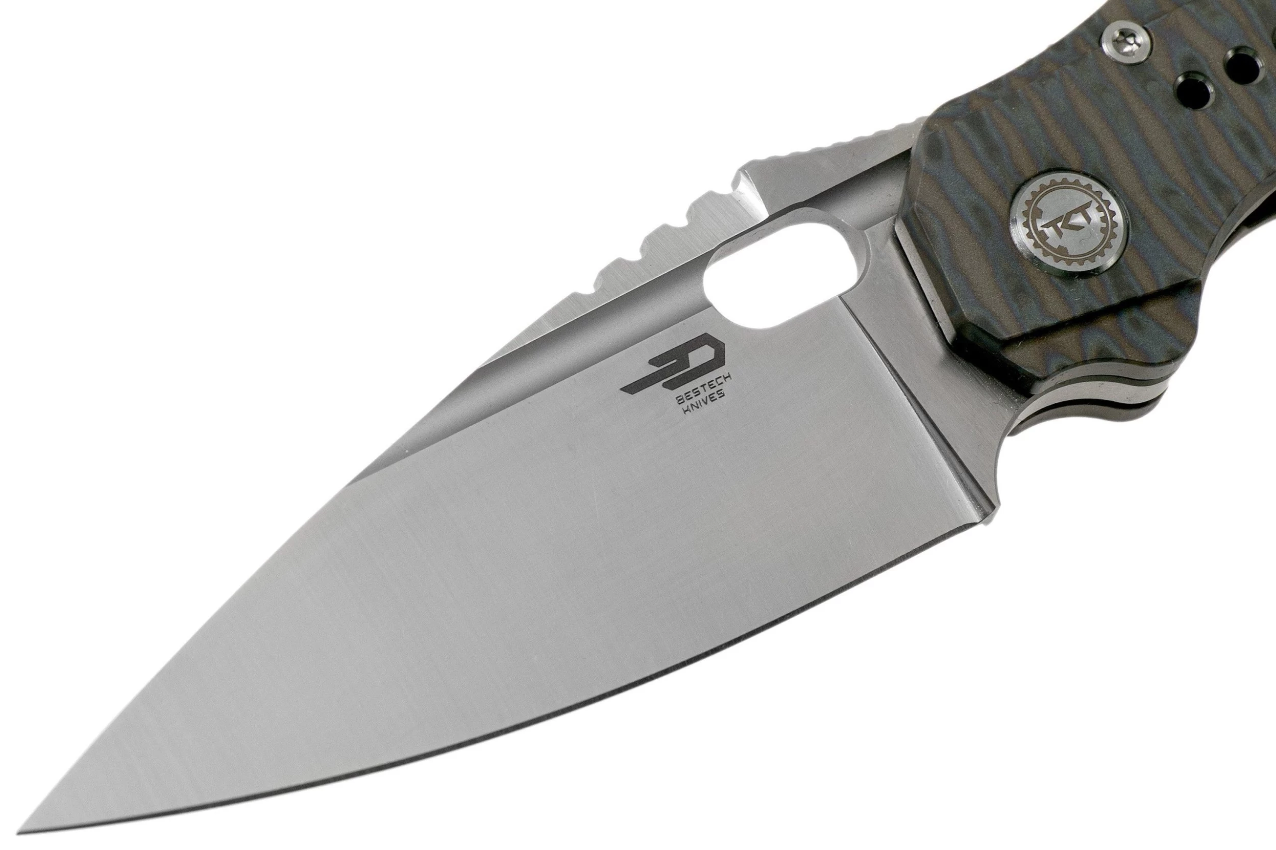 Bestech Exploit BT2005D Satin, Tiger Texture Navaja - Imagen 3