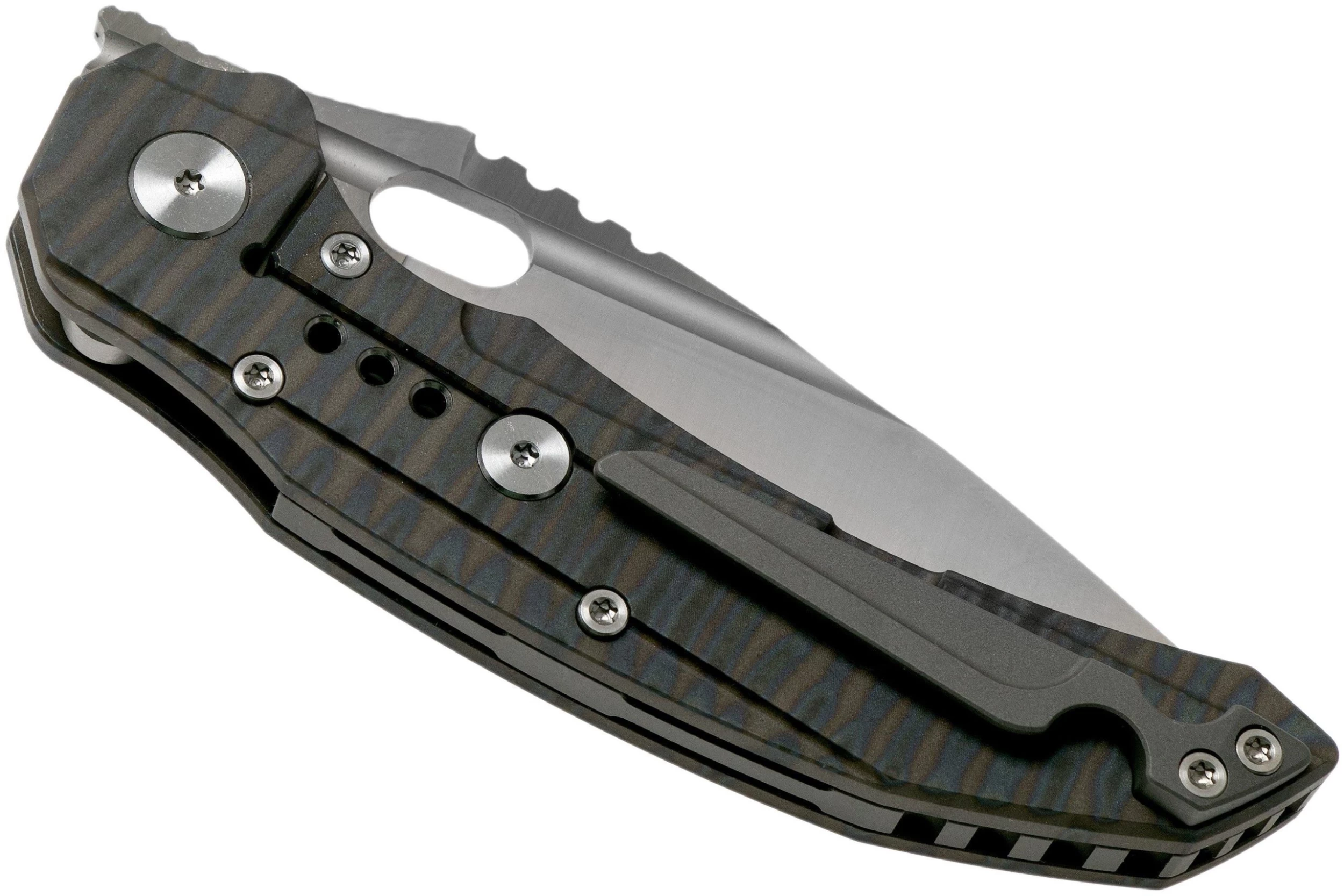 Bestech Exploit BT2005D Satin, Tiger Texture Navaja - Imagen 4