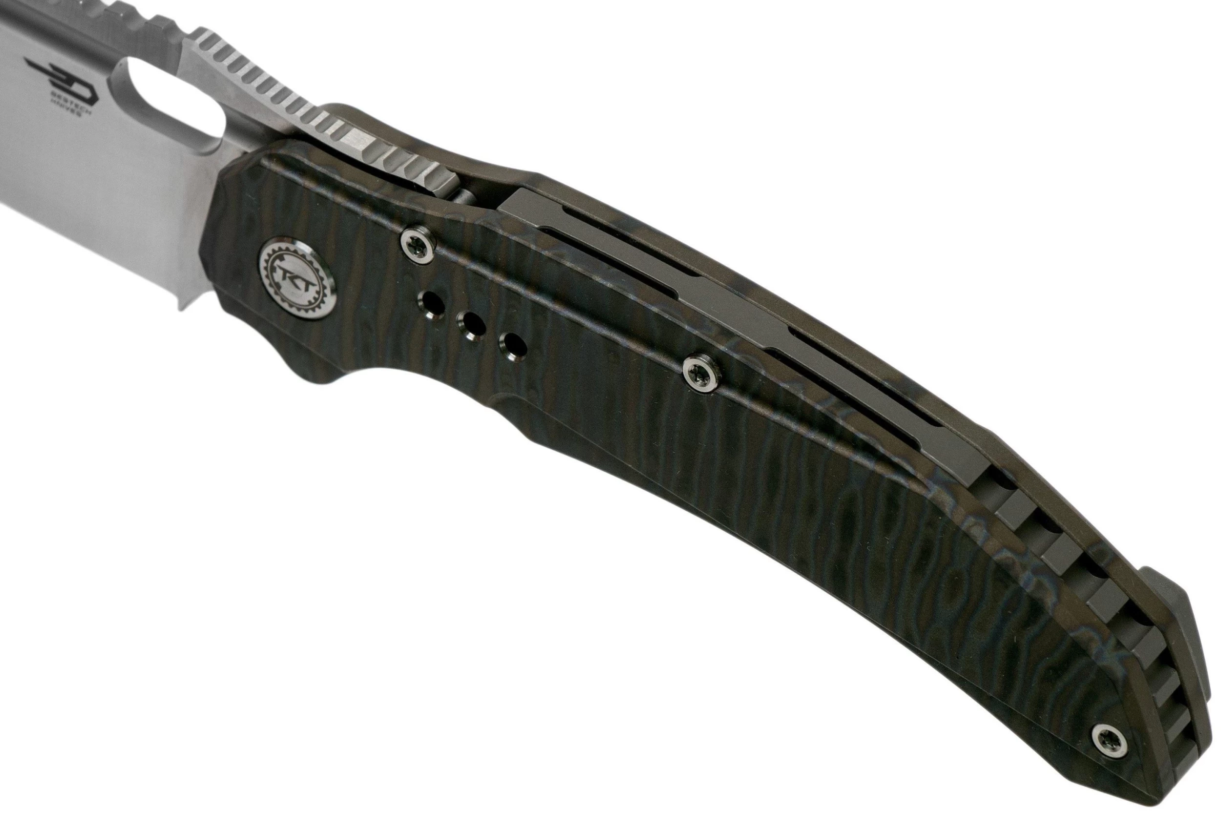 Bestech Exploit BT2005D Satin, Tiger Texture Navaja - Imagen 7