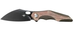 Bestech Nogard BT2105F Bronze Titanium, Brown Micarta Navaja, Kombou Design