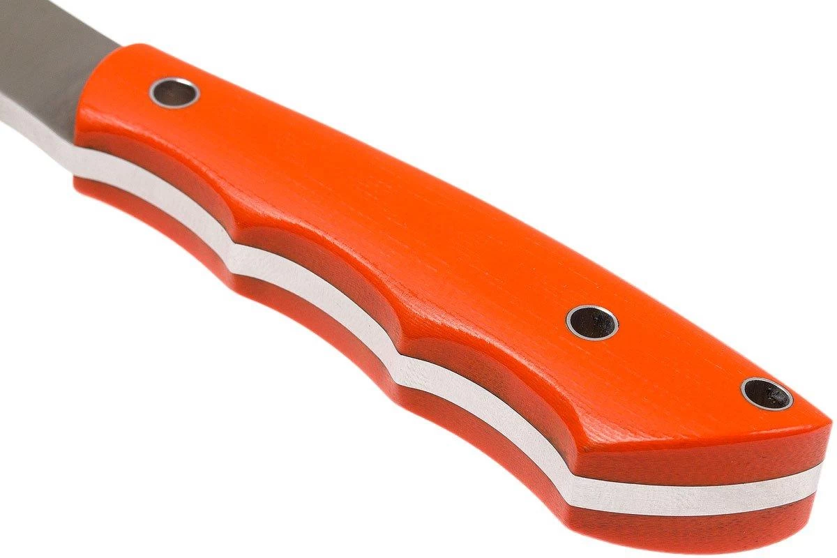Bark River Mini Canadian A2, Blaze Orange G10, Hollow Pins, Funda Negra - Imagen 4