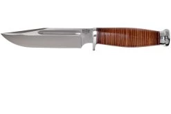 Bark River Teddy A2 Stacked Leather, Single Quillion Cuchillo De Exterior