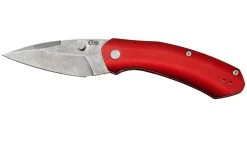 Case Westline 36551 Red Anodized Aluminum, Drop Point Blade S35VN, Navaja