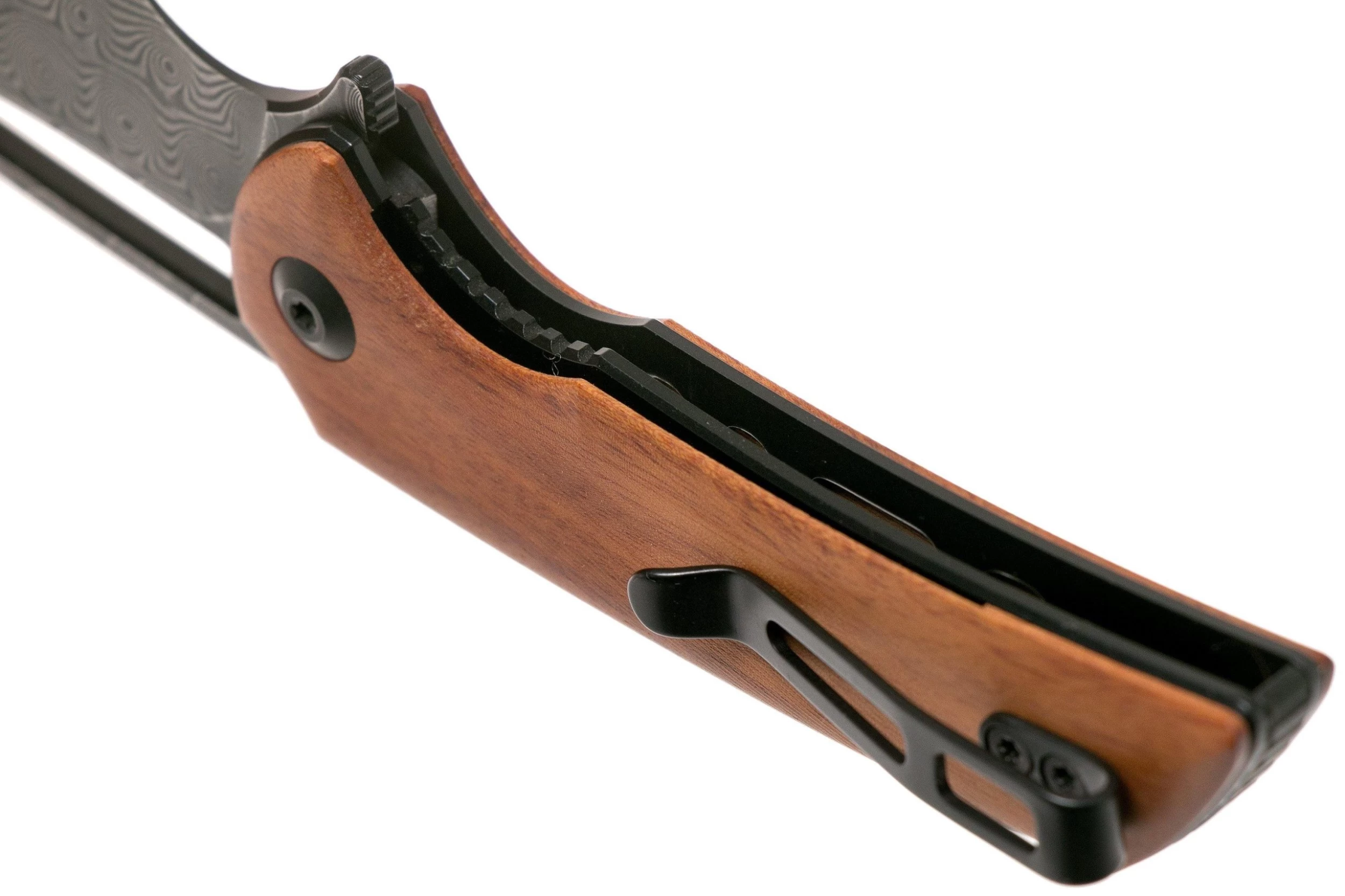 Civivi Odium C2010DS-1 Damascus, Cuibourtia Wood Navaja, Ferrum Forge Design - Imagen 5