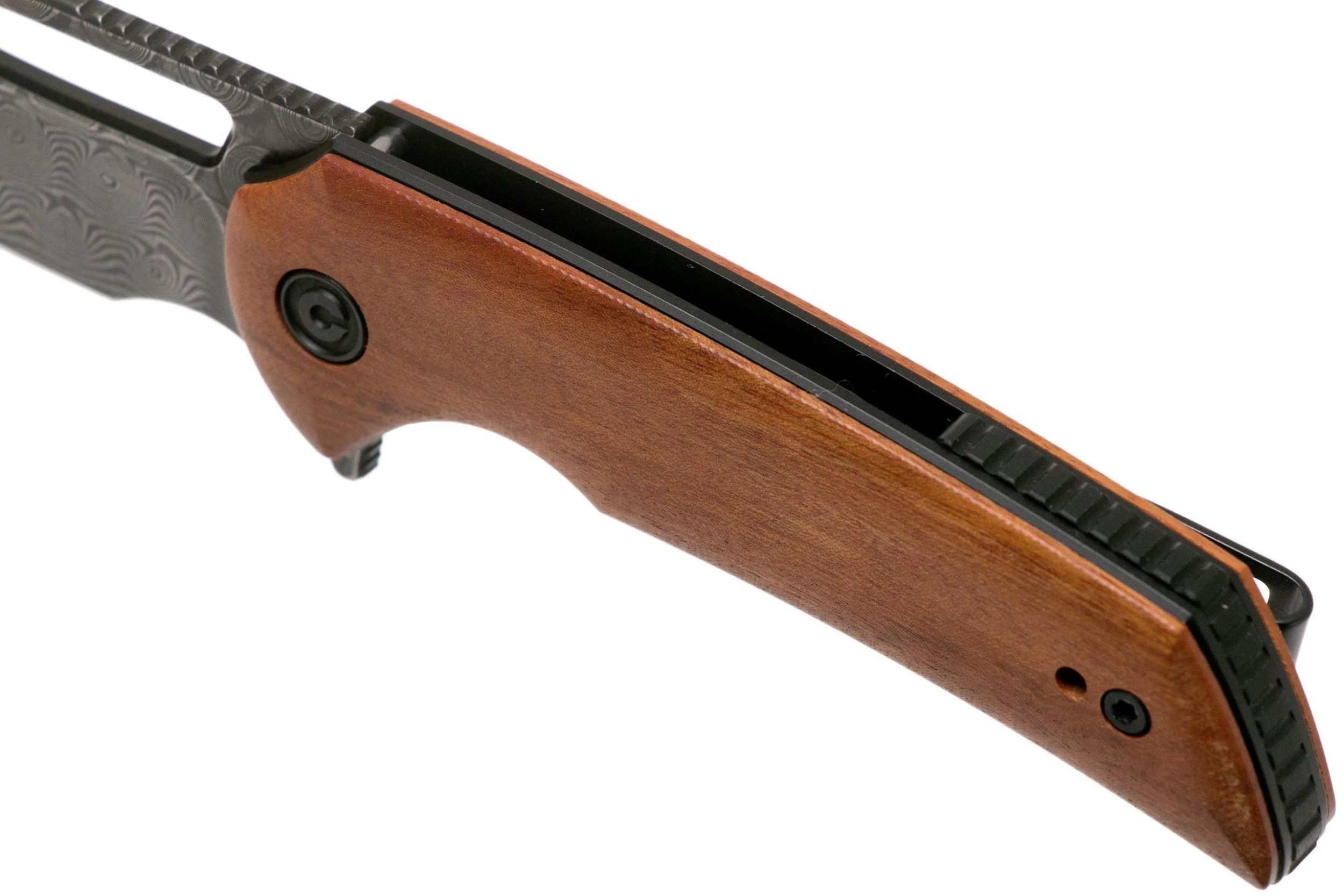 Civivi Odium C2010DS-1 Damascus, Cuibourtia Wood Navaja, Ferrum Forge Design - Imagen 7