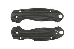 Flytanium Spyderco Para 3 Cachas, Lotus Black Linen Micarta