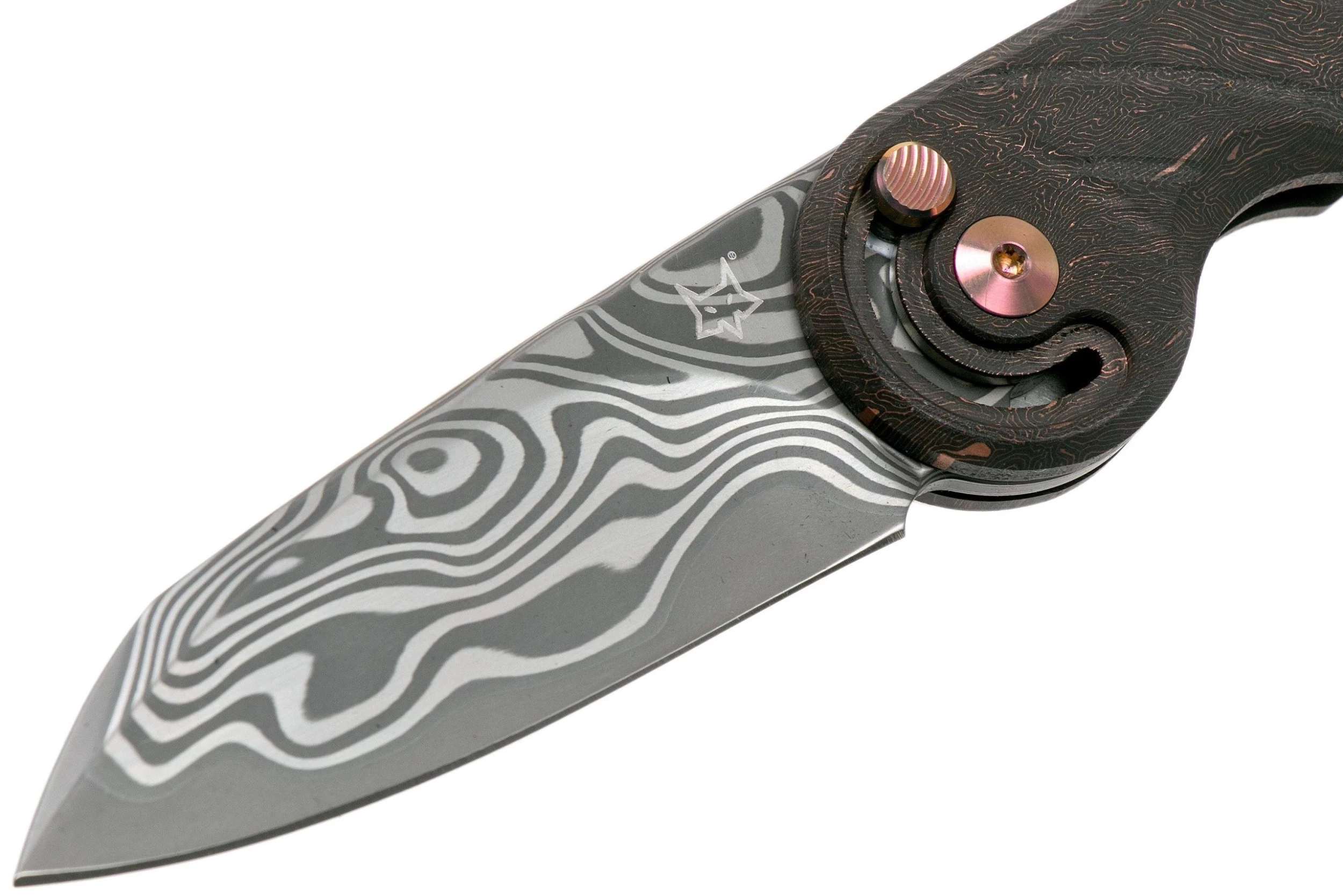 Fox Knives Radius FX-550 DCFR Damacore Space Coral Carbon Fibre Limited Edition Navaja - Imagen 3