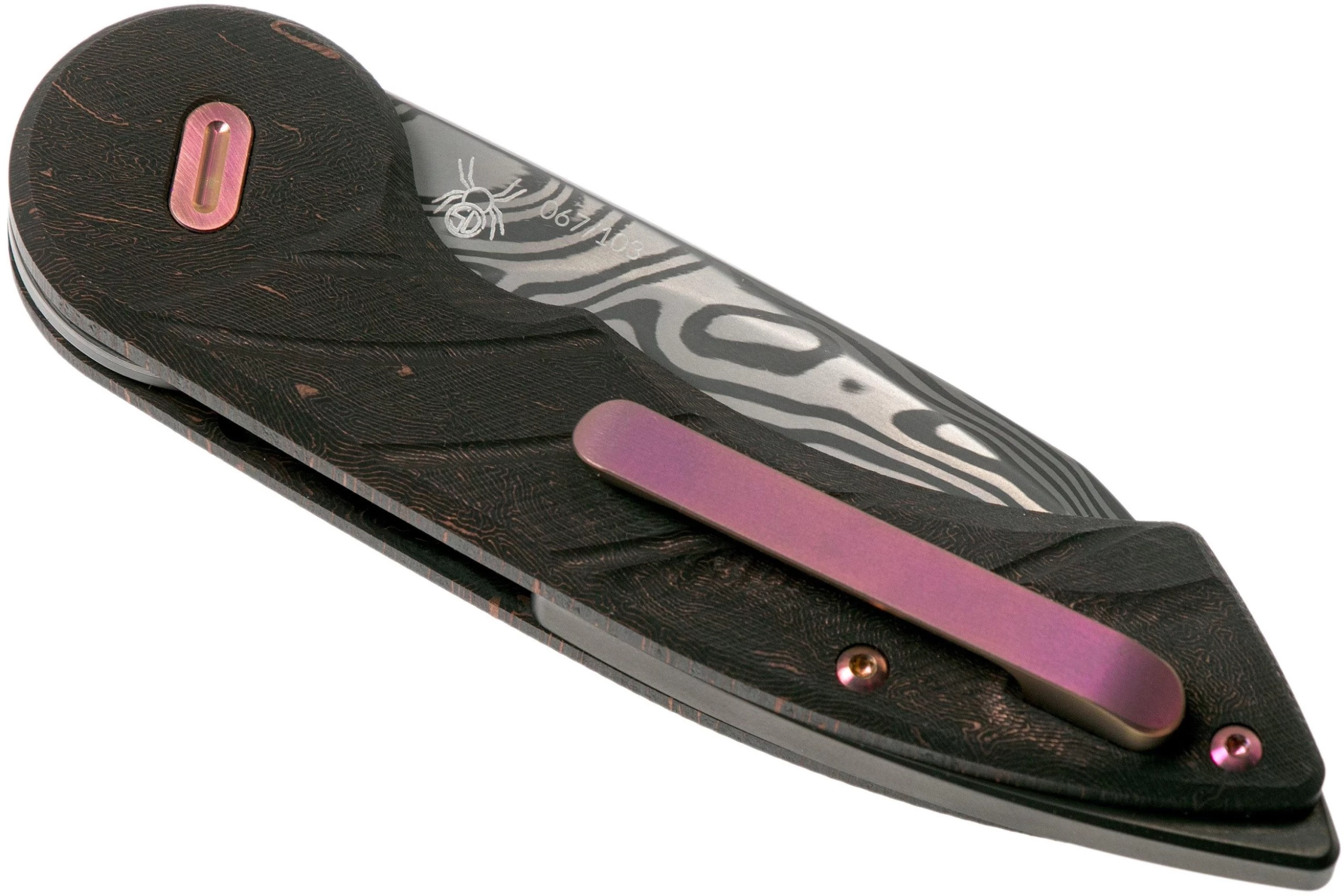 Fox Knives Radius FX-550 DCFR Damacore Space Coral Carbon Fibre Limited Edition Navaja - Imagen 4