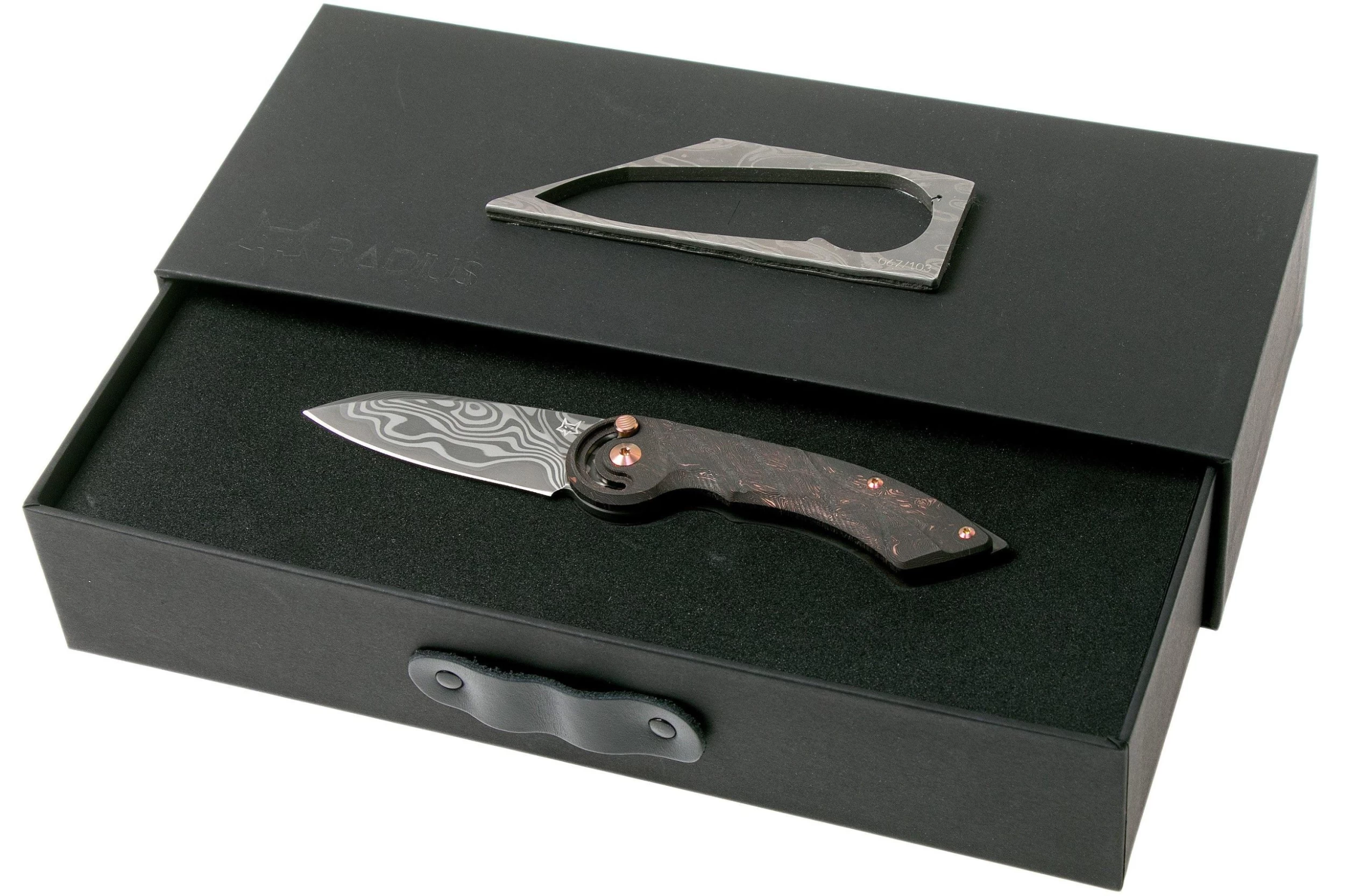 Fox Knives Radius FX-550 DCFR Damacore Space Coral Carbon Fibre Limited Edition Navaja - Imagen 8