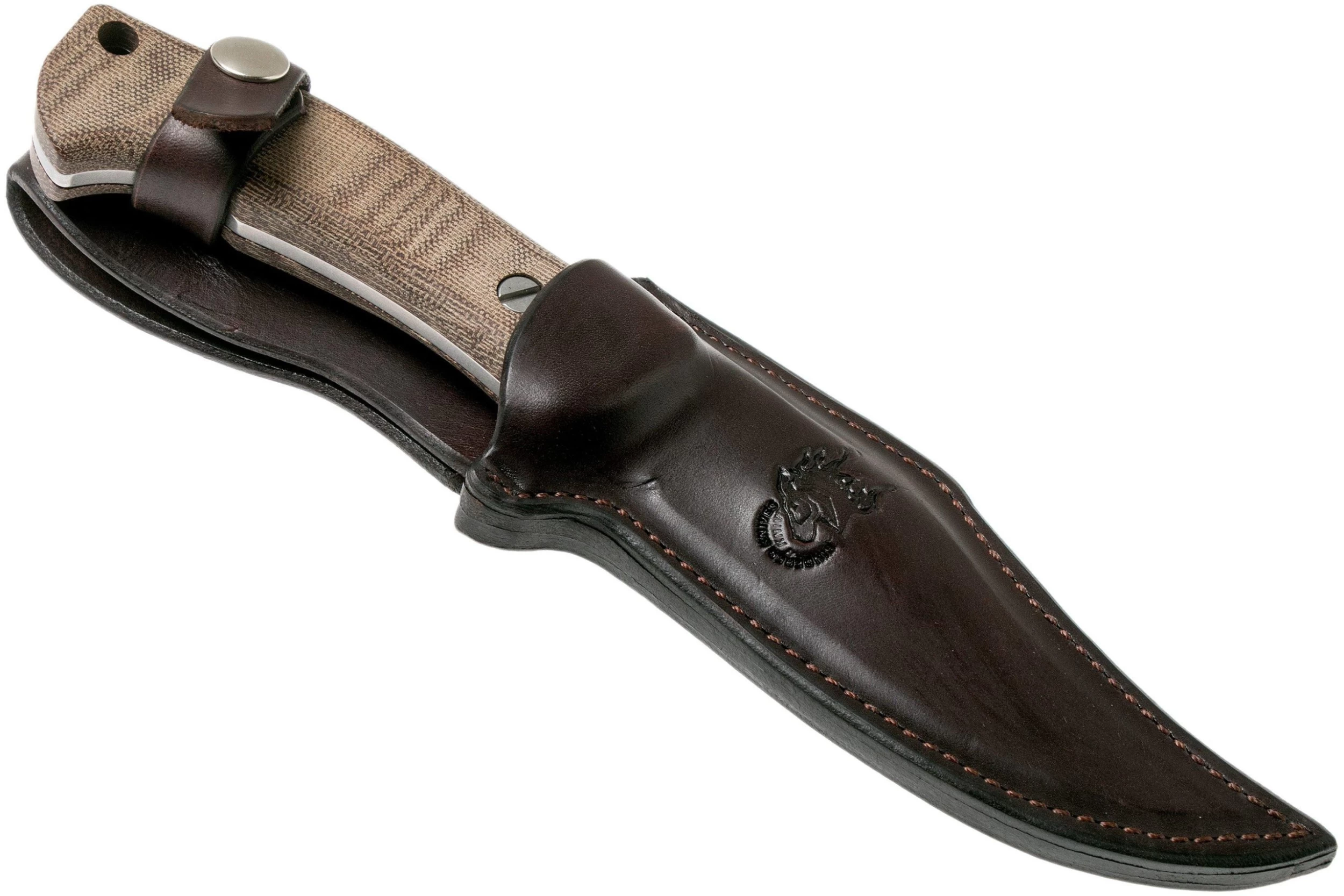 Rick Hinderer Ranch Bowie Natural Canvas Micarta, Stonewashed, Cuchillo Bowie - Imagen 7