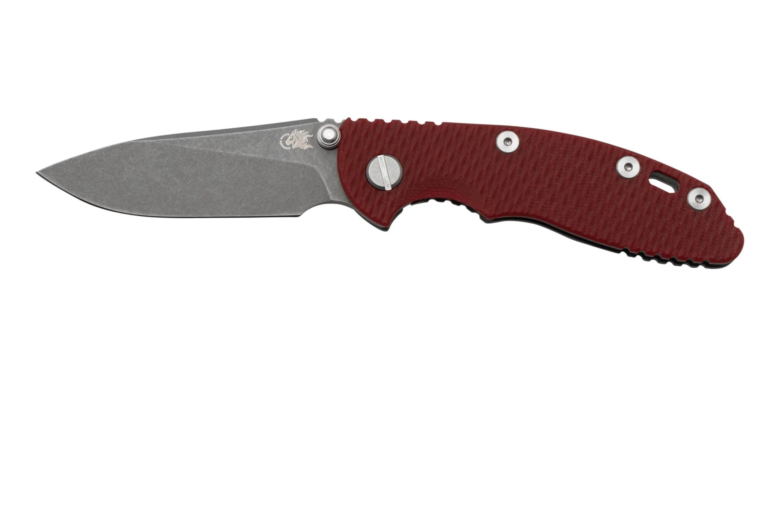 Rick Hinderer XM18 3.0” Slicer Non-Flipper CPM 20CV Red G10 Navaja - Imagen 2