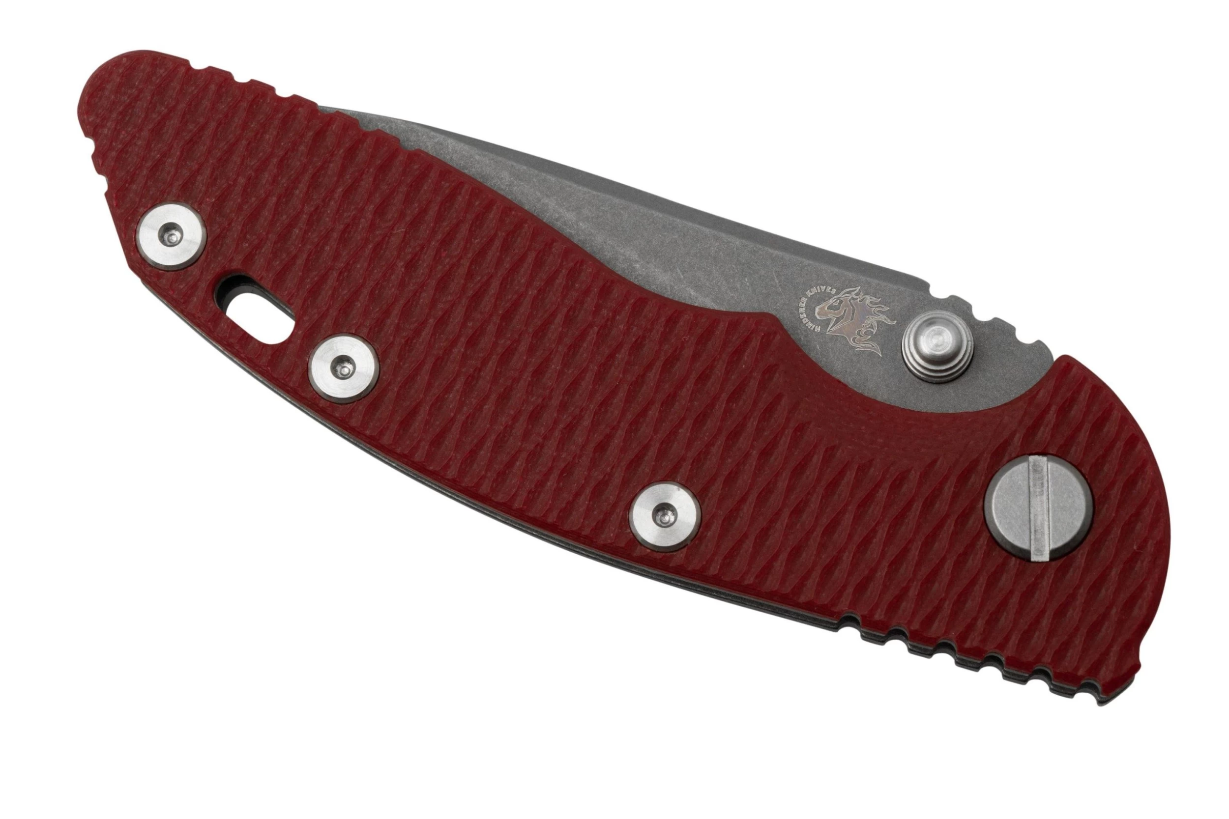 Rick Hinderer XM18 3.0” Slicer Non-Flipper CPM 20CV Red G10 Navaja - Imagen 5