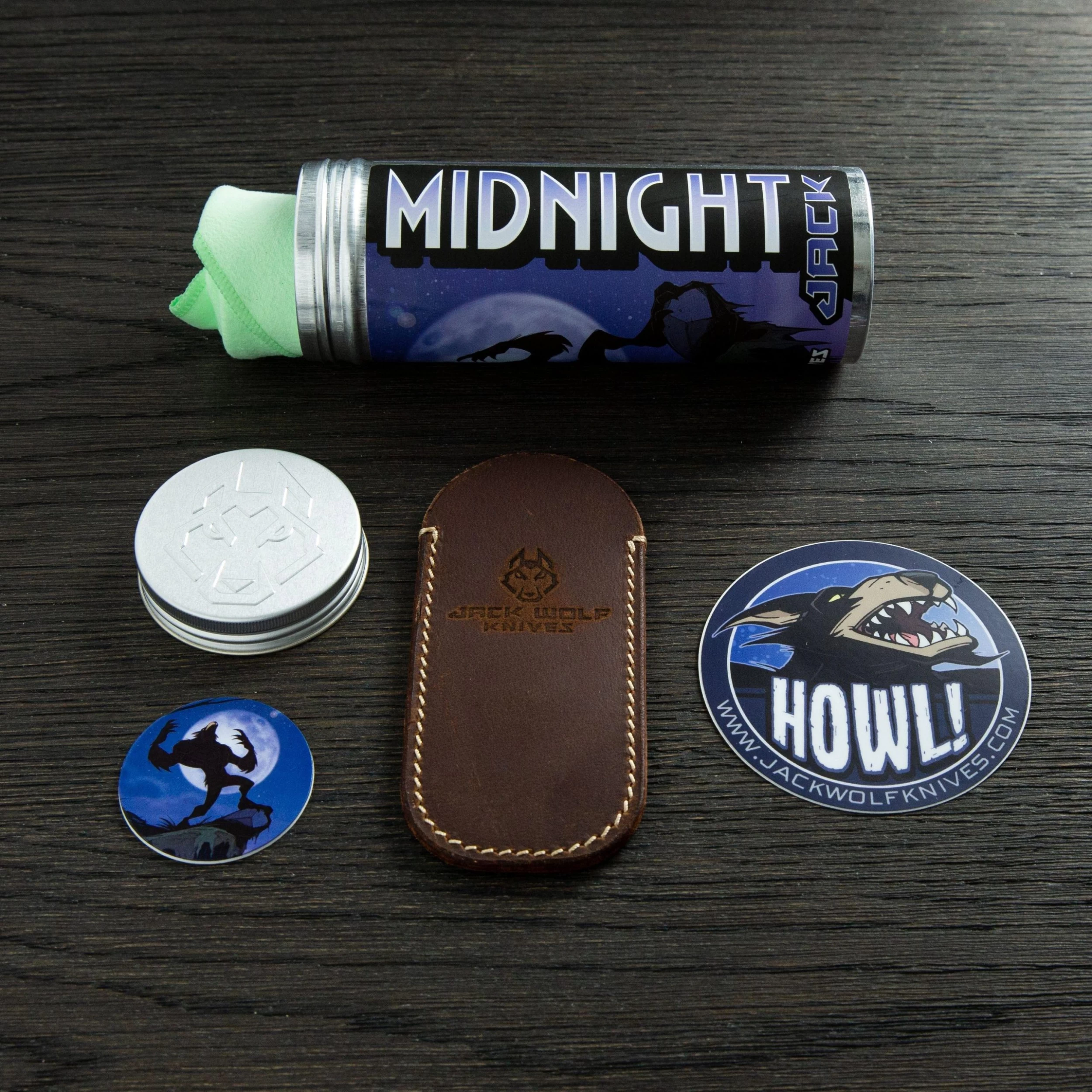 Jack Wolf Midnight Jack, Black Canvas Micarta MIDNI-01-BLK Navaja Slipjoint - Imagen 3