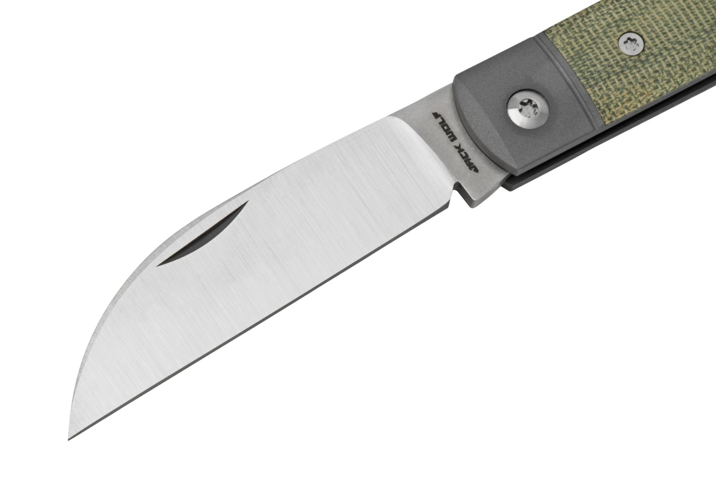 Jack Wolf Venom Jack VEN-01-GRN Canvas Micarta Green, Navaja Slipjoint - Imagen 3