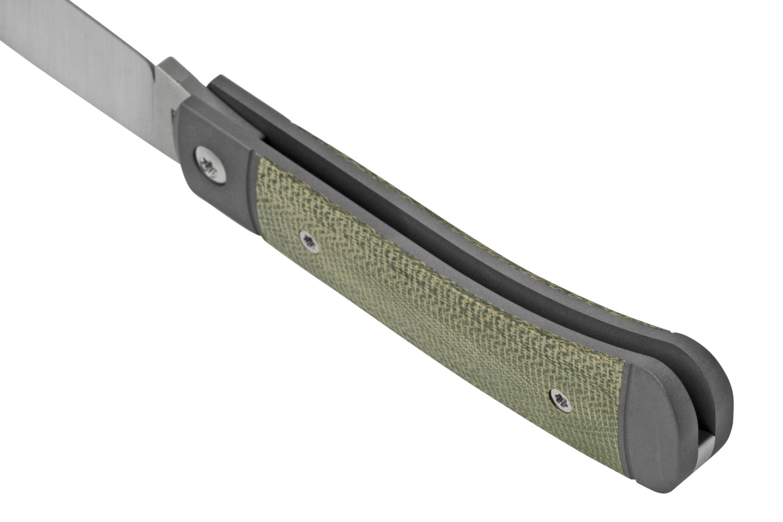 Jack Wolf Venom Jack VEN-01-GRN Canvas Micarta Green, Navaja Slipjoint - Imagen 4