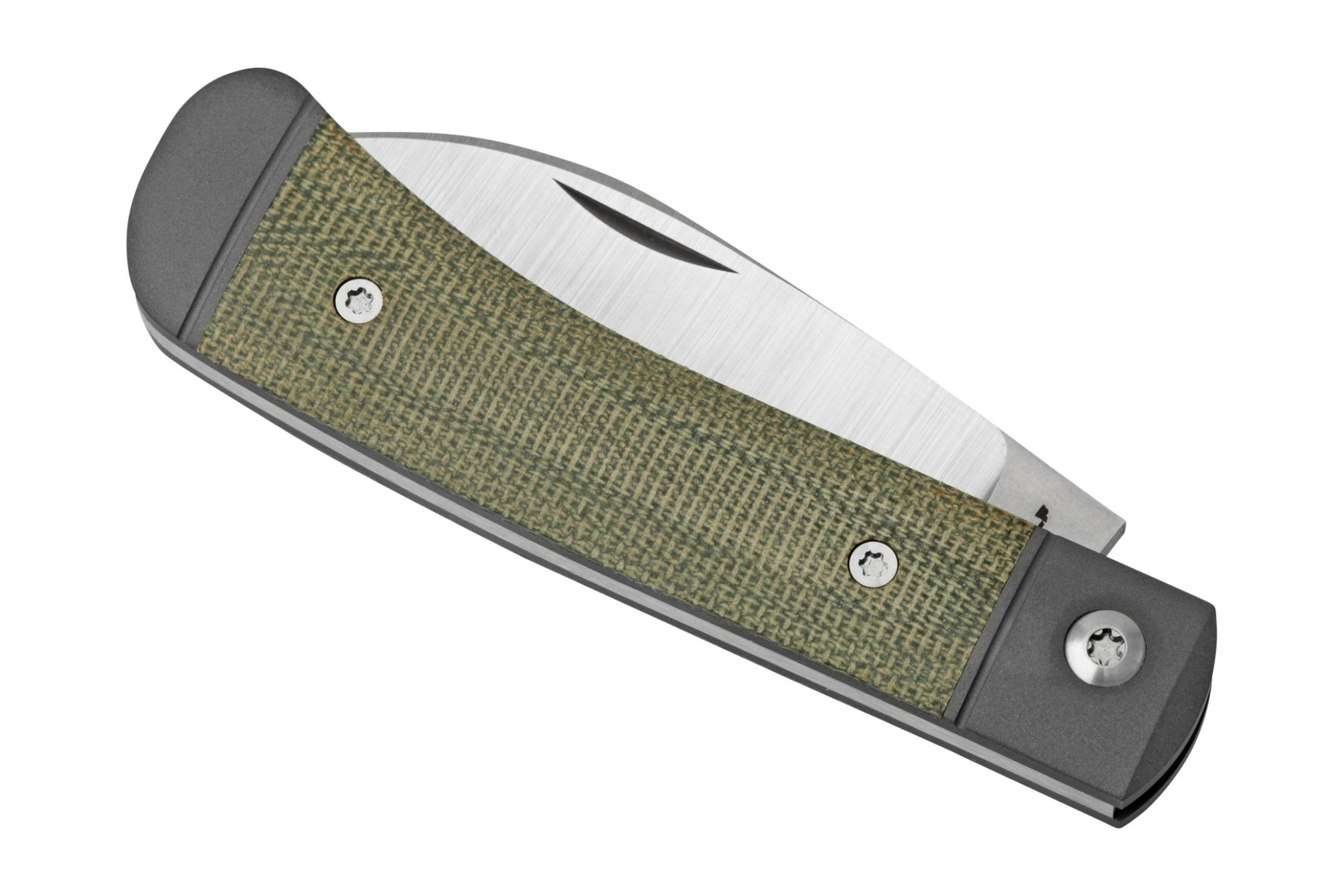 Jack Wolf Venom Jack VEN-01-GRN Canvas Micarta Green, Navaja Slipjoint - Imagen 6