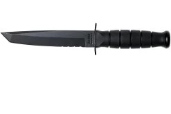 KA-BAR Short Tanto 1255 Parcialmente Dentado, Funda De Cuero