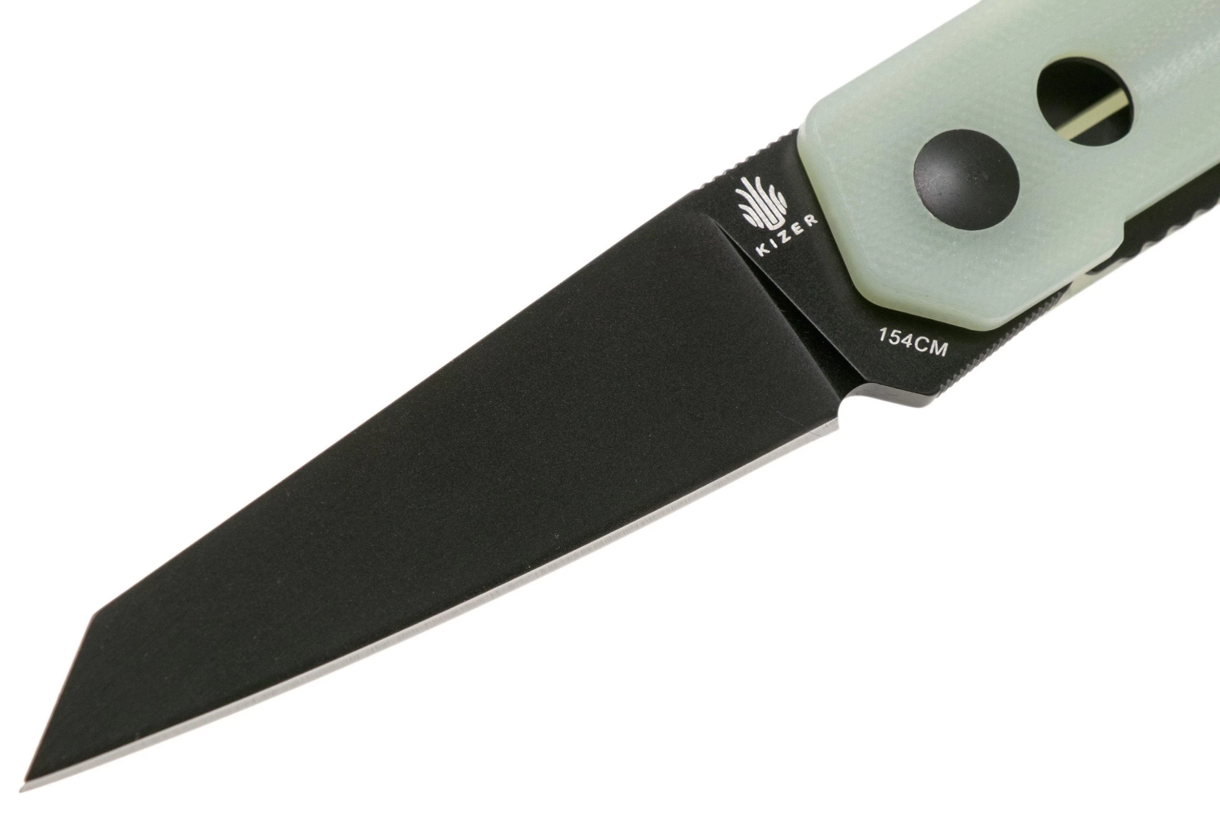 Kizer Converse V3595C1 Black 154CM, Transparent Jade G10, Navaja, Diseño Azo - Imagen 3