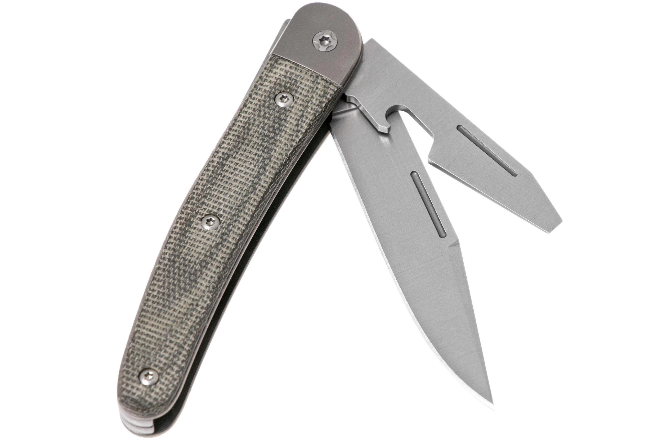 LionSteel Jack 2 Green Canvas Micarta JK2 CVG Navaja - Imagen 2