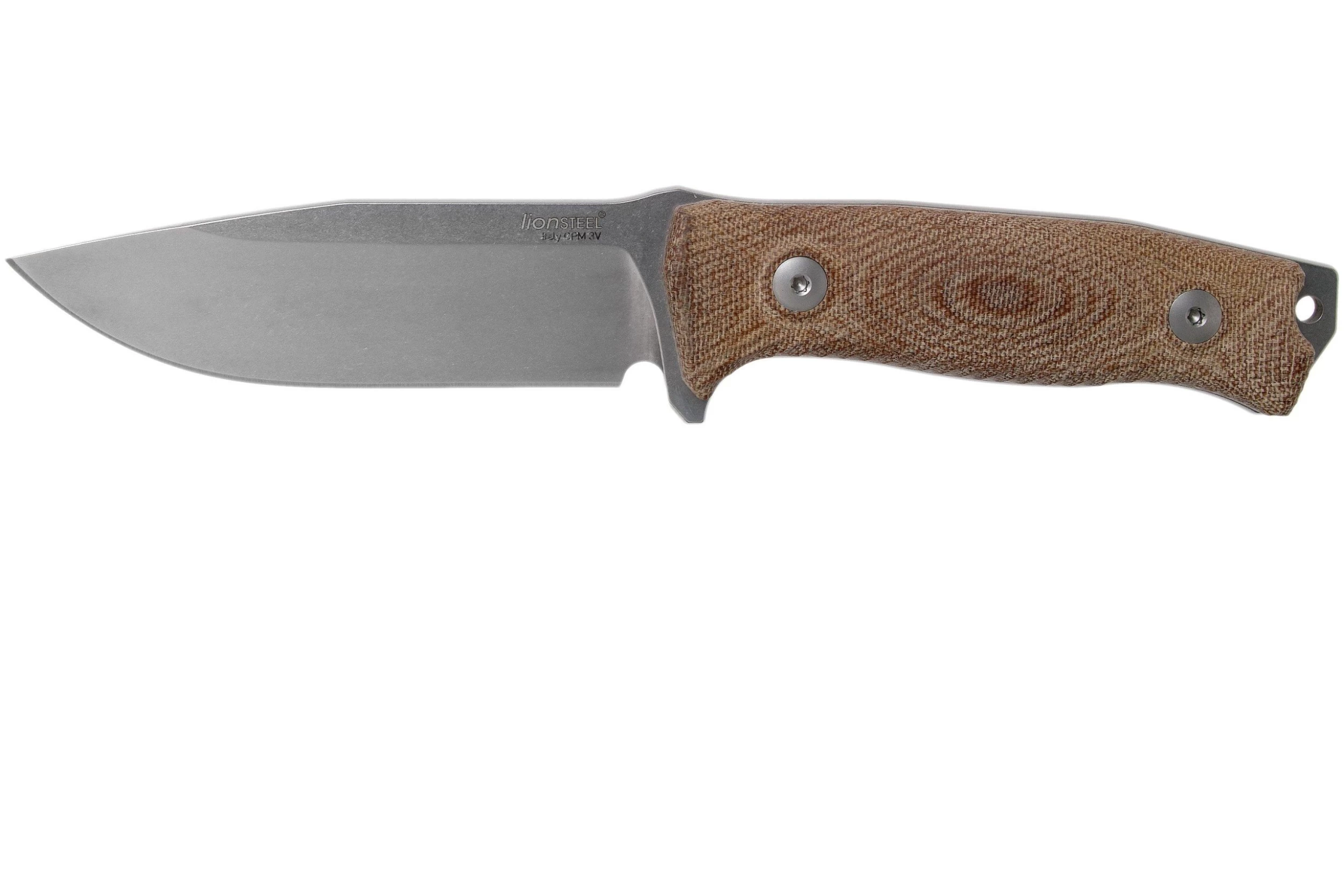 LionSteel M5 CPM 3V, Natural Canvas Micarta, Knivesandtools Exclusive Cuchillo De Supervivencia