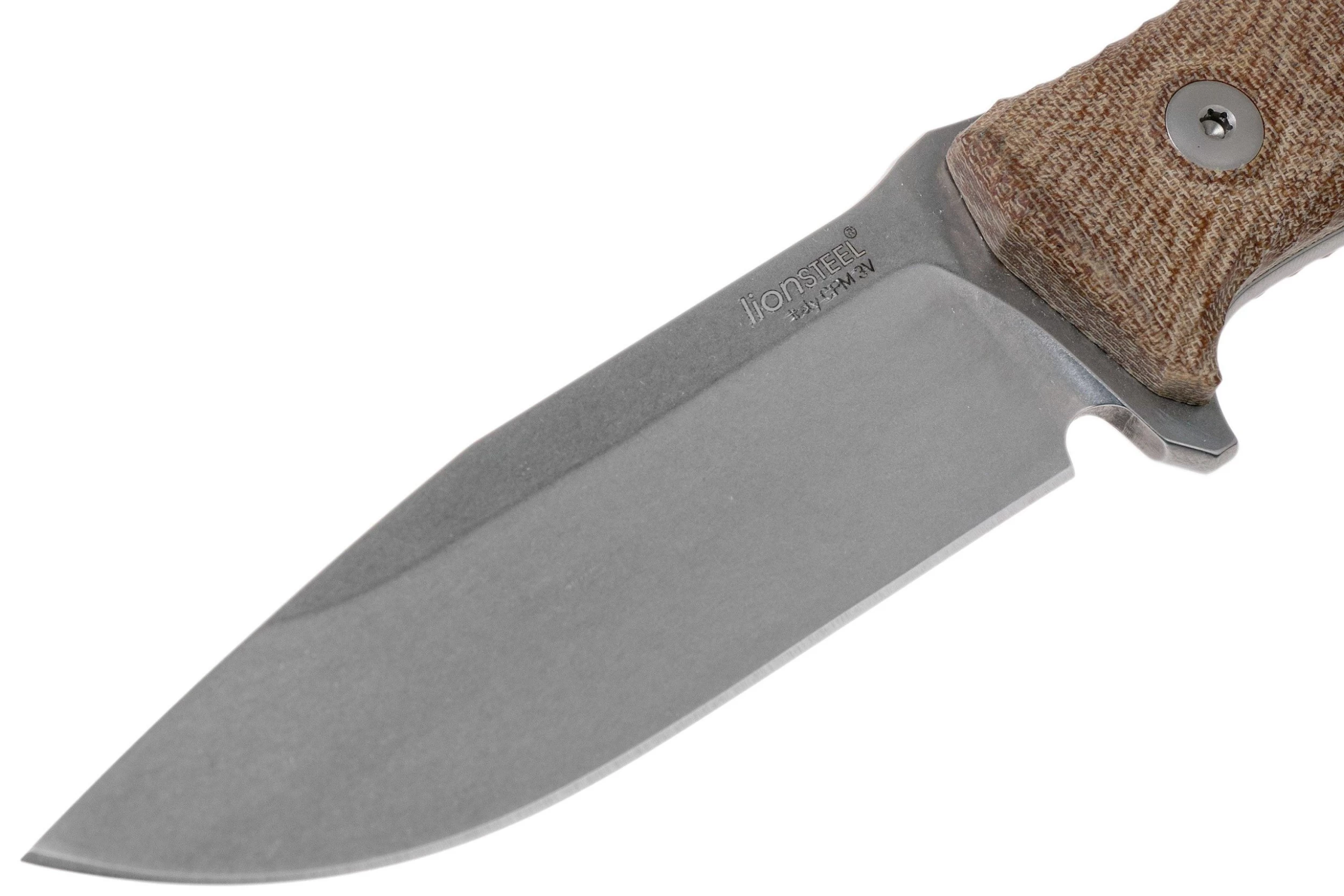 LionSteel M5 CPM 3V, Natural Canvas Micarta, Knivesandtools Exclusive Cuchillo De Supervivencia - Imagen 3