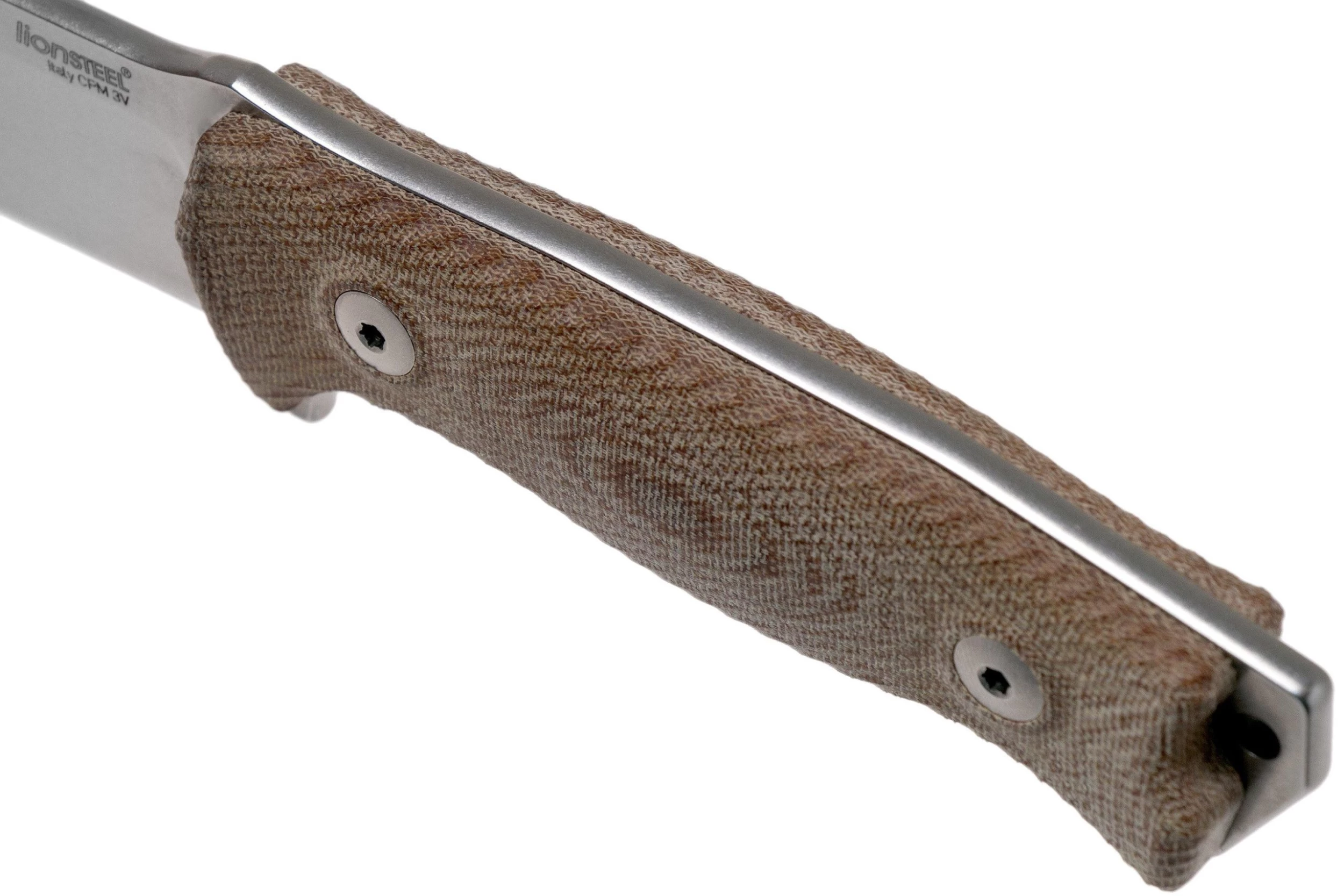 LionSteel M5 CPM 3V, Natural Canvas Micarta, Knivesandtools Exclusive Cuchillo De Supervivencia - Imagen 5