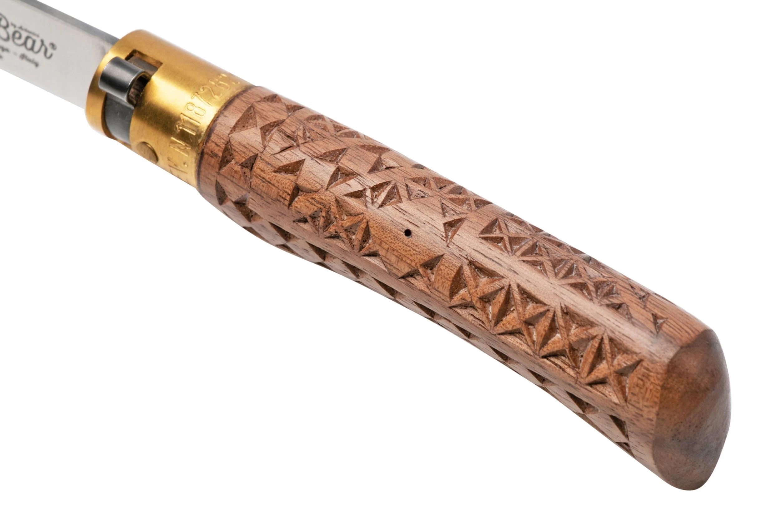 Old Bear Classical Carved Walnut S, 9307-17-LNI Navaja - Imagen 5