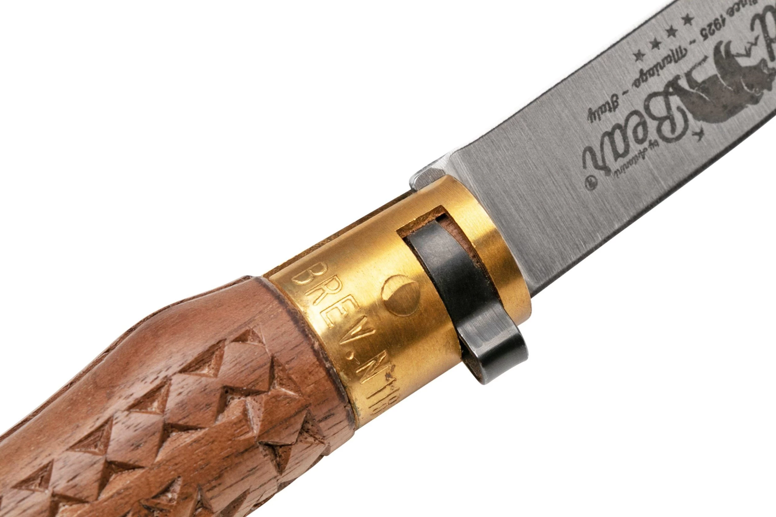 Old Bear Classical Carved Walnut S, 9307-17-LNI Navaja - Imagen 6