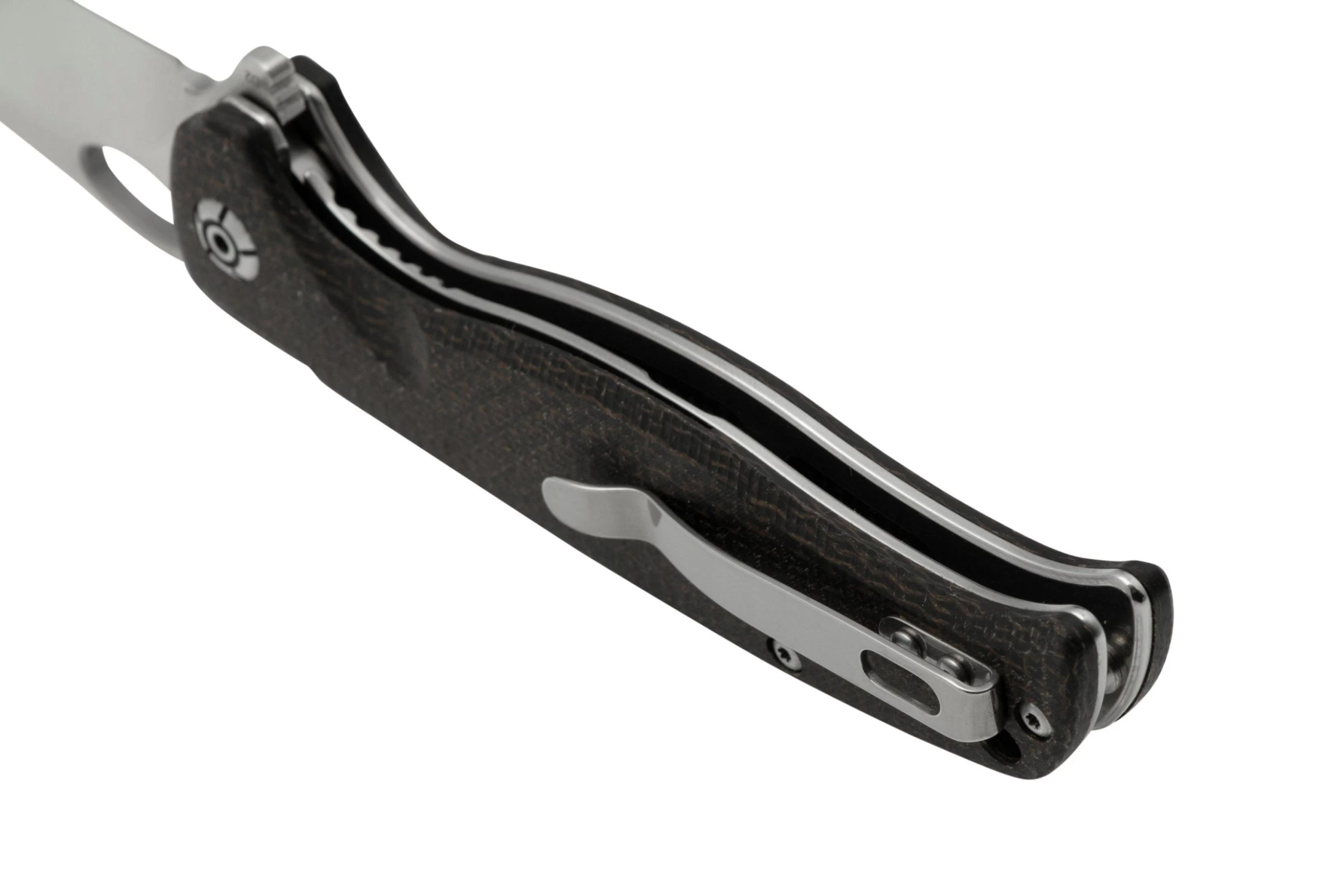 QSP Knife Gavial, QS126-D1 Satin D2, Dark Brown Micarta Navaja - Imagen 4