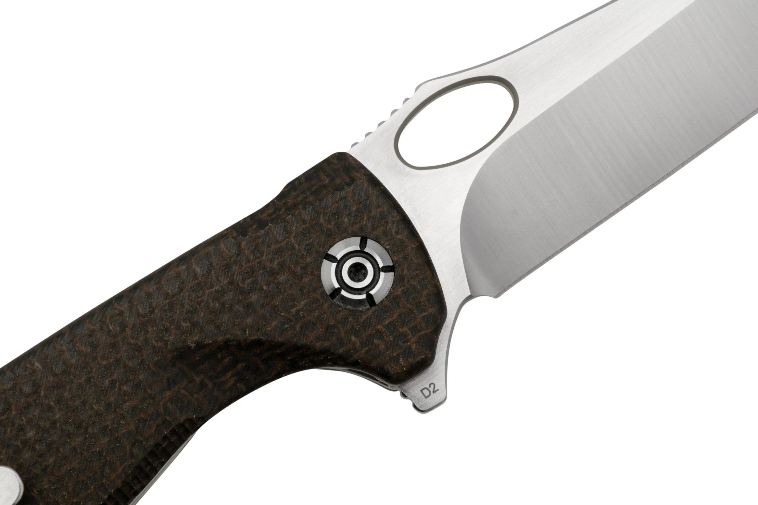 QSP Knife Gavial, QS126-D1 Satin D2, Dark Brown Micarta Navaja - Imagen 5