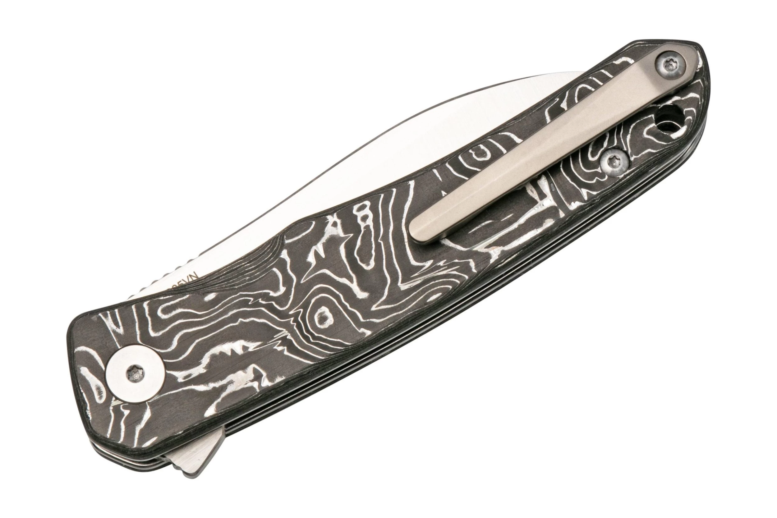 QSP Knife Otter QS140-A1 Satin, Aluminum Foil Carbonfiber Navaja - Imagen 4