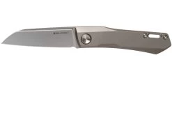 Real Steel Solis 7061S Beadblast Titanium, Silver, Navaja Slipjoint, Poltergeist Design