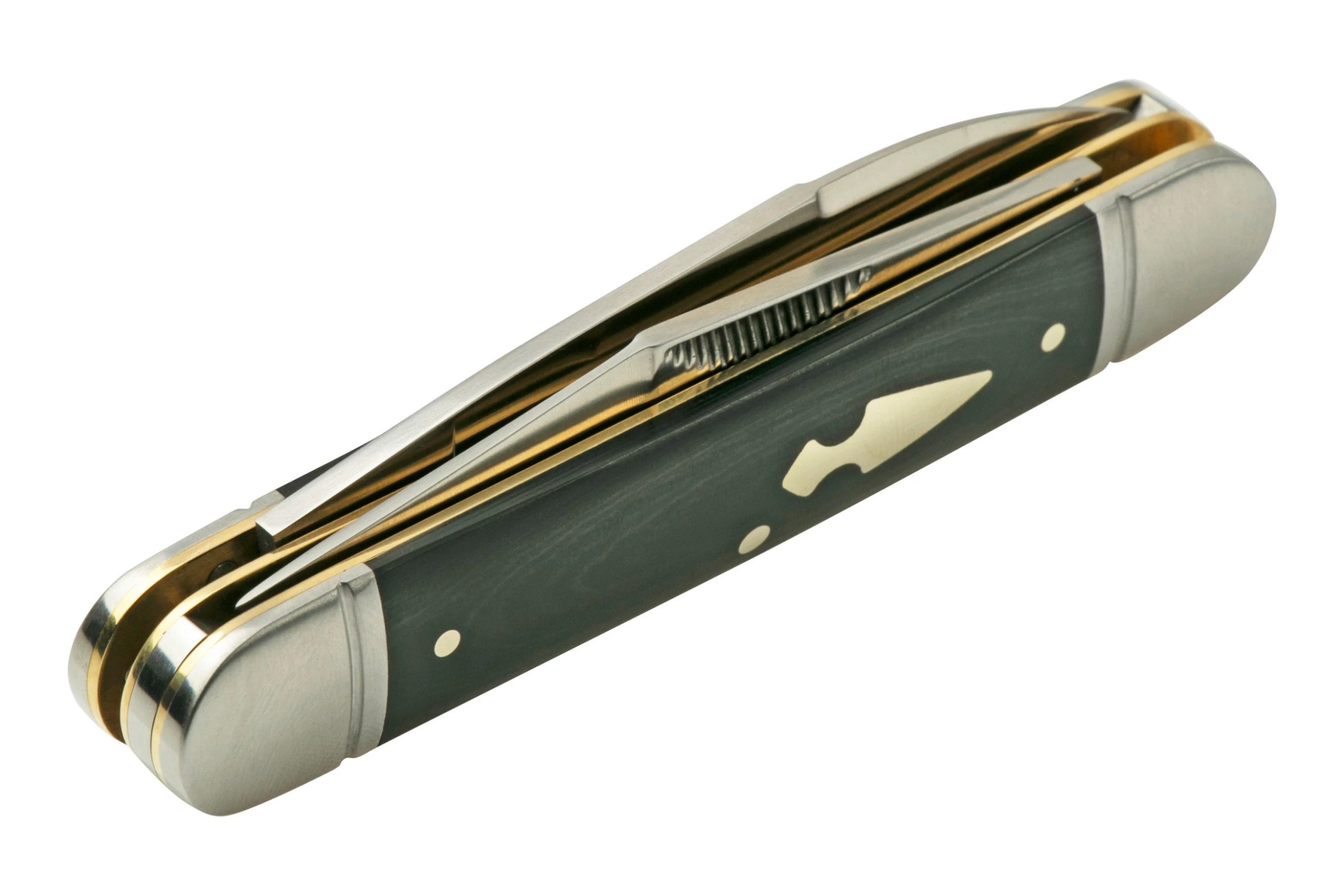 Rough Ryder Reserve Hedgehog D2 Black Micarta, RRR005 Navaja Slipjoint - Imagen 5