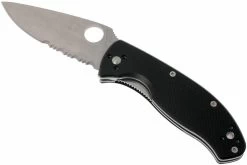 Spyderco Tenacious C122GPS Navaja, Parcialmente Dentada