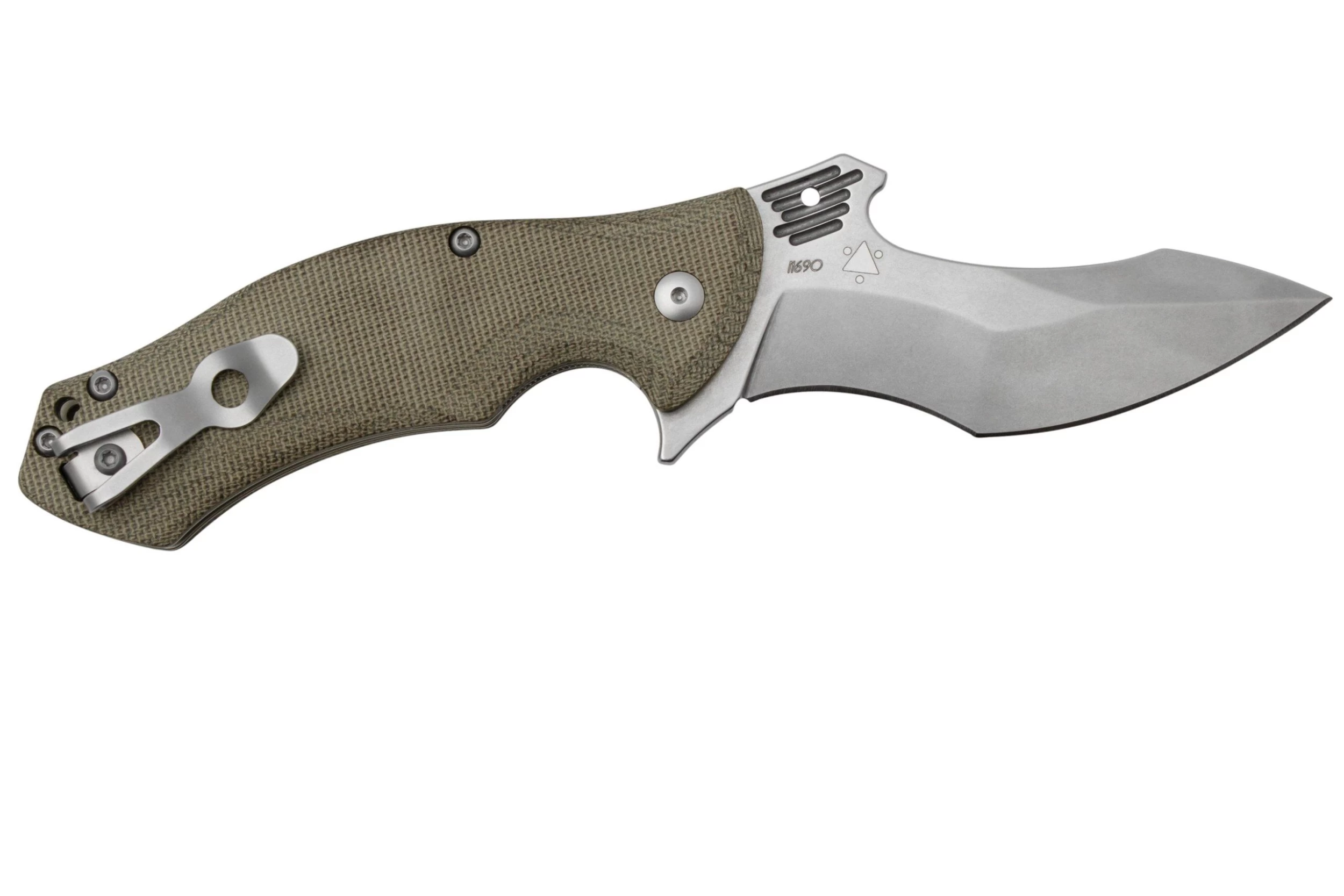 Viper Magà V5912CG N690 Böhler Stone Washed, Green Canvas Micarta, Navaja - Imagen 2