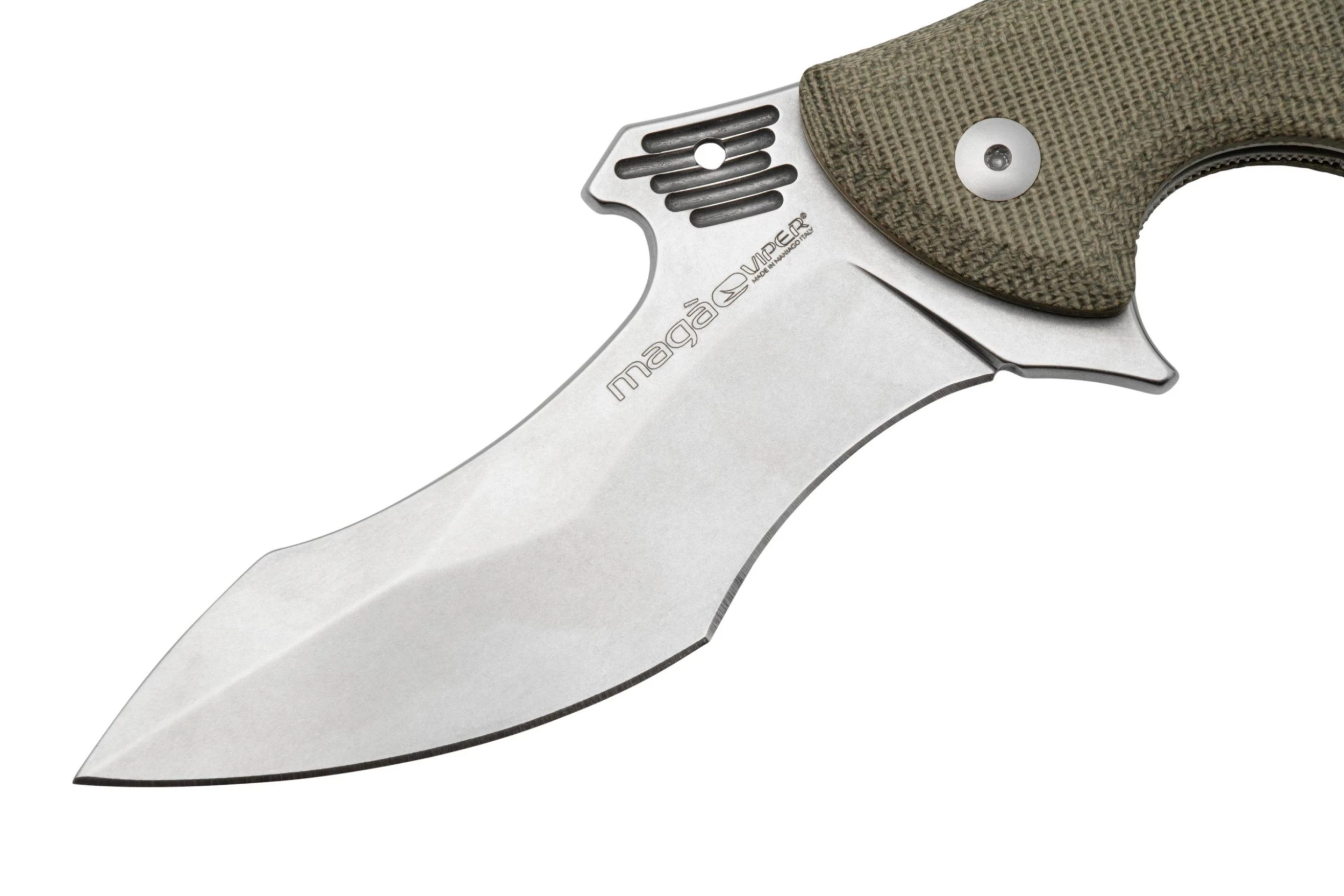 Viper Magà V5912CG N690 Böhler Stone Washed, Green Canvas Micarta, Navaja - Imagen 3