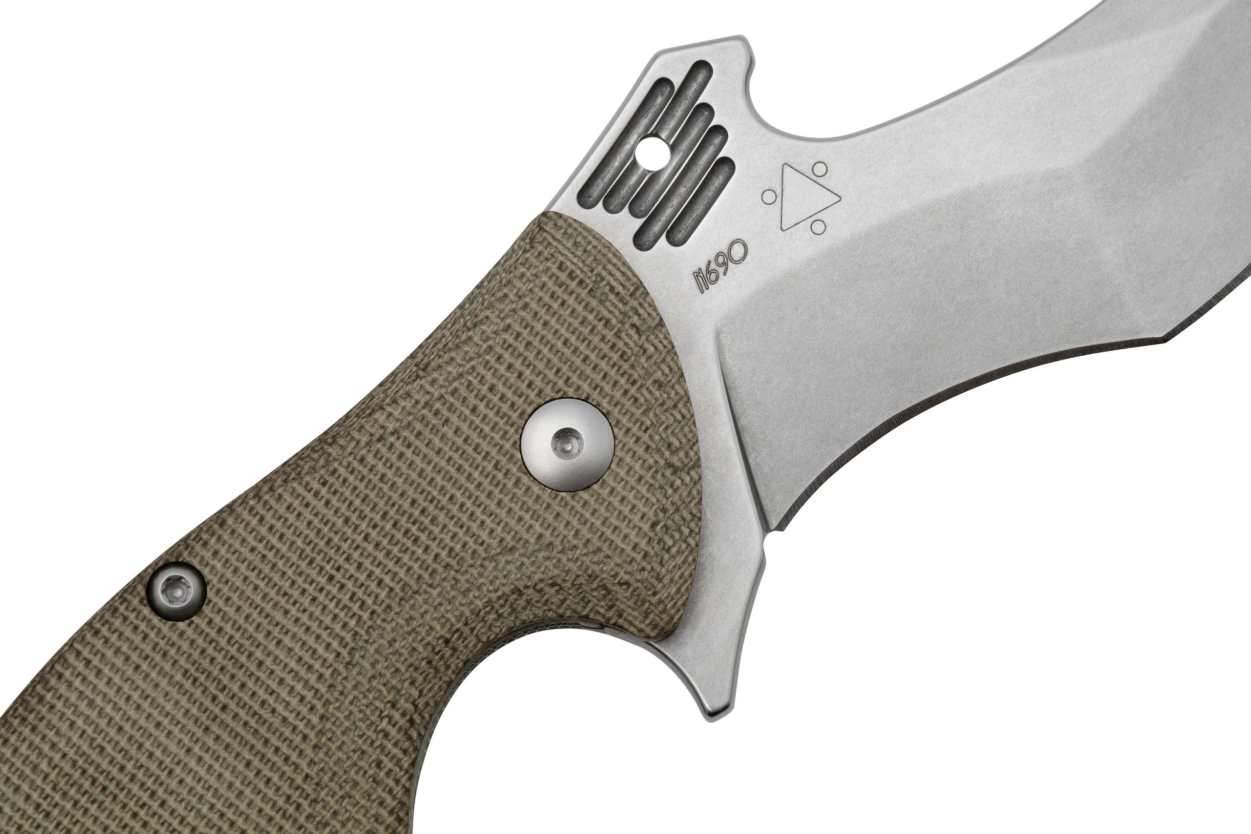 Viper Magà V5912CG N690 Böhler Stone Washed, Green Canvas Micarta, Navaja - Imagen 5